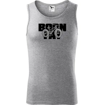 Born fat - Tílko pánské Core - 2XL ( Tmavě šedý melír )