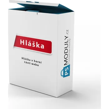 PrestaShop modul Hláška v horní části webu (např. dovolená apod.)