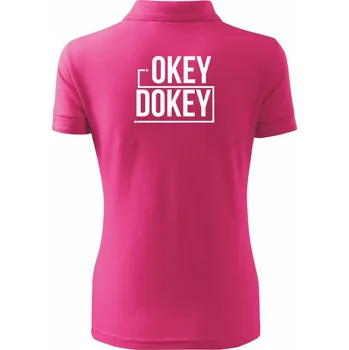 Okey Dokey - Polokošile dámská Pique Polo - 2XL ( Purpurová )