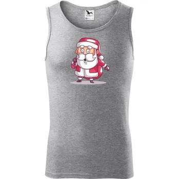 Divící se santa - Tílko pánské Core - 2XL ( Tmavě šedý melír )