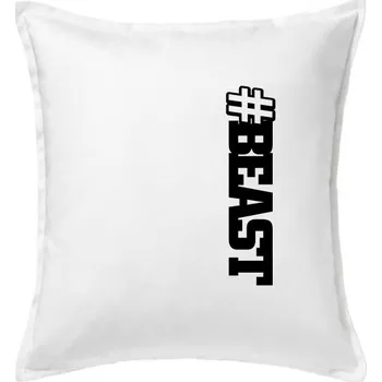 Polštář Beast hashtag - Polštář 50x50 - 50x50 - Pouze potah ( Bílá )