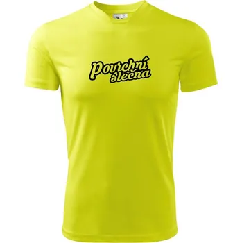 Povrchní slečna - Dětské triko sportovní (dresovina) - 158 cm/12 let ( Neonově žlutá )