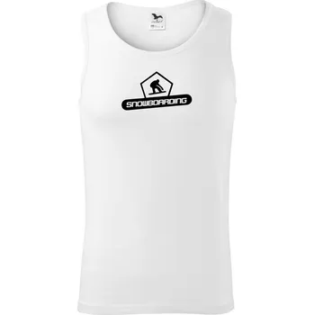 Snowboarding nápis logo - Tílko pánské Core - S ( Bílá )