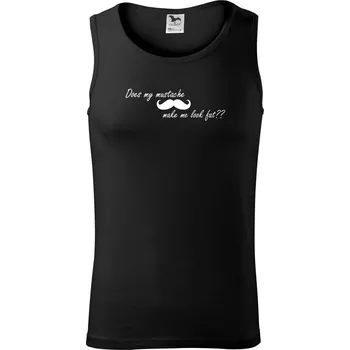 Mustache-does my mustache make me look fat? - Tílko pánské Core - L ( Černá )