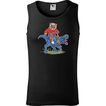 Mops a tyranosaurus - Tílko pánské Core - XL ( Černá )