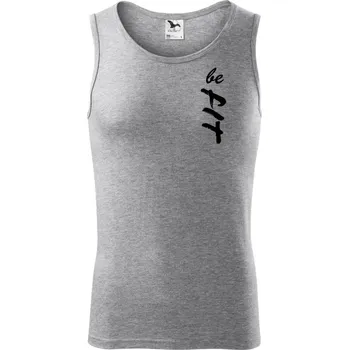 Be FIT - Tílko pánské Core - L ( Tmavě šedý melír )