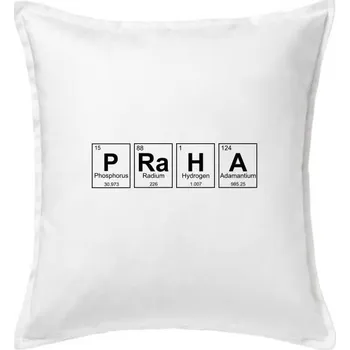 Polštář PRaHA - periodická tabulka - Polštář 50x50 - 50x50 - Pouze potah ( Bílá )