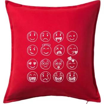 Polštář Všechny moje nálady - Polštář 50x50 - 50x50 - Pouze potah ( Červená )