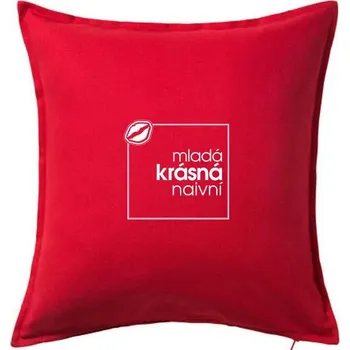 Polštář Mladá, krásná, naivní ve čtverci - Polštář 50x50 - 50x50 - Pouze potah ( Červená )