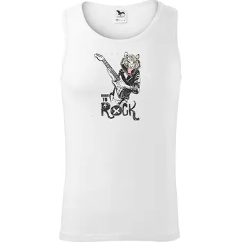 Born to rock tygr - Tílko pánské Core - XL ( Bílá )