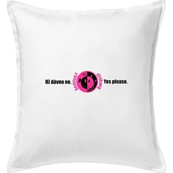 Polštář Andílek? Už dávno ne! - Polštář 50x50 - 50x50 - Včetně výplně ( Bílá )