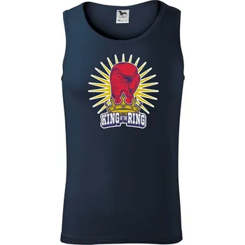 Pánská móda Box King of the ring - rukavice na výšku - Tílko pánské Core - S ( Námořní modrá (velmi tmavá - téměř černá) )