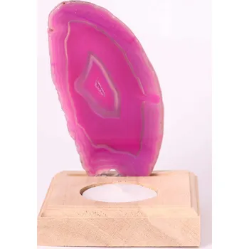 Svícen Magieprirody.cz Achátový svícen plát 11 cm - Top kvalita #236