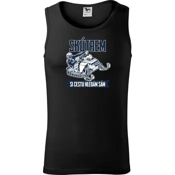 Skútrem si hledám cestu sám - Tílko pánské Core - S ( Černá )