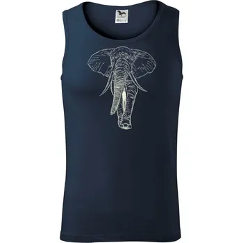 Slon v barvě slonové kosti - Tílko pánské Core - XL ( Námořní modrá (velmi tmavá - téměř černá) )