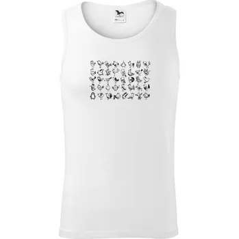 Mnoho ptáků - Tílko pánské Core - 2XL ( Bílá )