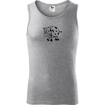 Kráva tlustá - Tílko pánské Core - 2XL ( Tmavě šedý melír )