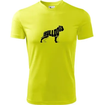 Buldog - Dětské triko sportovní (dresovina) - 158 cm/12 let ( Neonově žlutá )