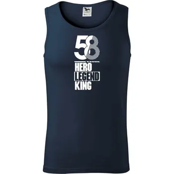 Hero, Legend, King x Queen 1958 - Tílko pánské Core - L ( Námořní modrá (velmi tmavá - téměř černá) )