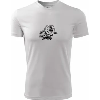 Růže rozkvetlá - Dětské triko sportovní (dresovina) - 146 cm/10 let ( Bílá )