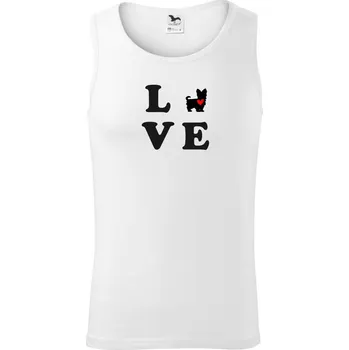 Yorkšírský terier love - Tílko pánské Core - M ( Bílá )