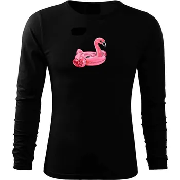 Pánská móda Nafukovací plameňák - Triko s dlouhým rukávem FIT-T long sleeve - M ( Černá )