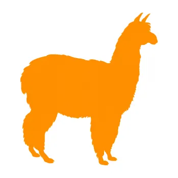 Samolepící dekorace Lama 002 pravá alpaka (06 - oranžová) SAMOLEPKA NA AUTO, NÁLEPKA, FÓLIE, POLEP, TUNING, VLASTNÍ TEXT, TISK, AUTOSAMOLEPKY.cz, POLEPY, OBRÁZEK, LOGO, 3D STICKERS