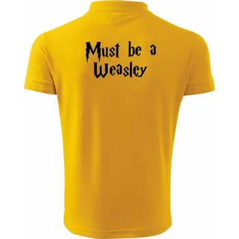 Pánská košile Must be a Weasley - Polokošile pánská Pique Polo 203 - 4XL ( Žlutá )