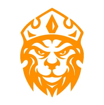 Samolepící dekorace Lev hlava s korunou 001 (06 - oranžová) SAMOLEPKA NA AUTO, NÁLEPKA, FÓLIE, POLEP, TUNING, VLASTNÍ TEXT, TISK, AUTOSAMOLEPKY.cz, POLEPY, OBRÁZEK, LOGO, 3D STICKERS