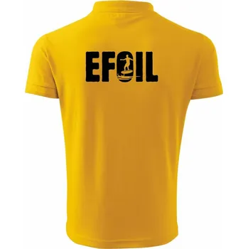 Pánská košile Efoil nápis - Polokošile pánská Pique Polo 203 - M ( Žlutá )