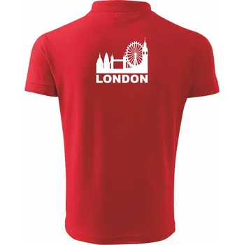 Pánská košile London Silueta - Polokošile pánská Pique Polo 203 - M ( Červená )