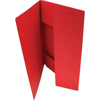 Desky papírové A4, 253, 3 klopy, prešpán, červená