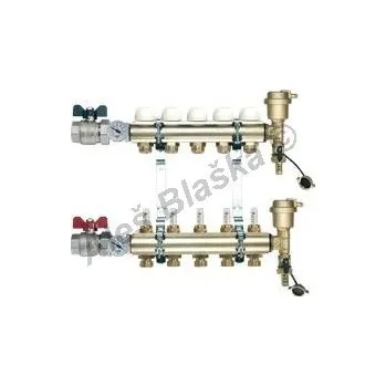 rozdělovač topení TIEMME - Itálie | Plně osazený rozdělovač pro podlahové vytápění, k podlahovému topení - 2 - cestný TM3871G