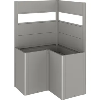 Stojan na květiny Biohort Prosklená zástěna na ochranu soukromí L100 - šedý křemen metalíza (1ks, panel z akrylového skla - příslušenství Biohort Belvedere)