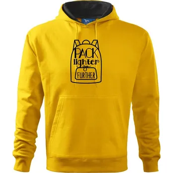 Pánská mikina Cestovatelský batůžek - Mikina pánská Cape s kapucí - L ( Žlutá )