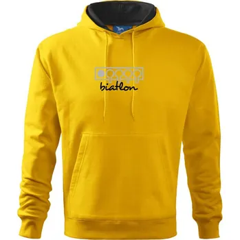 Pánská mikina Biathlon terče - Mikina pánská Cape s kapucí - L ( Žlutá )