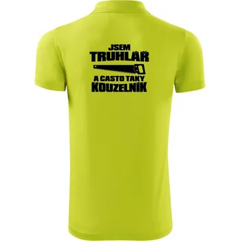 Pánská košile Truhlář kouzelník - Polokošile Victory sportovní (dresovina) - L ( Limetková )