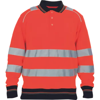 pracovní mikina Cerva KNOXFIELD HI-VIS Reflexní polo mikina červená M 0306007120002