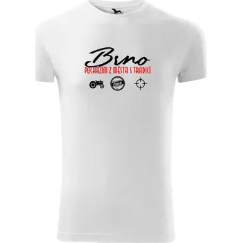 Pánská móda Brno město s tradicí - Viper FIT - Pánské zůžené tričko - 2XL ( Bílá )