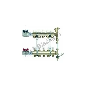 rozdělovač topení TIEMME - Itálie | Plně osazený rozdělovač pro podlahové vytápění s by-passem - 2 - cestný TM3881GBY