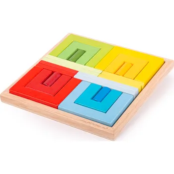Hračka Bigjigs Toys Dřevěné skládací tvary