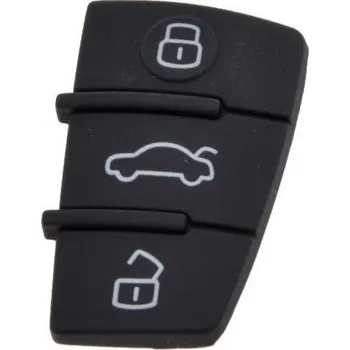 Autoklíč Gumová tlačítka ovladače Audi, 3-tl. GUM08