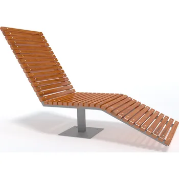 Zahradní lehátko HTI Lehátko Segma KA-H1004 Typ ukotvení: dlouhé (k zabetonování), Barva konstrukce: šedá komaxit (RAL 7016), Verze výrobku: bez područky