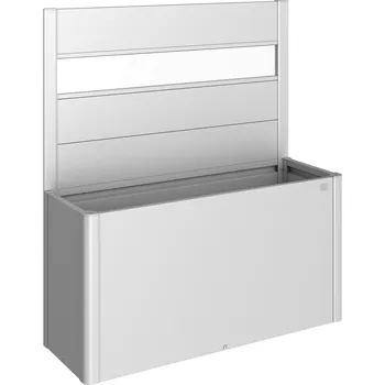 Stojan na květiny Biohort Prosklená zástěna na ochranu soukromí 150 - stříbrná metalíza (1ks, panel z akrylového skla - příslušenství Biohort Belvedere)