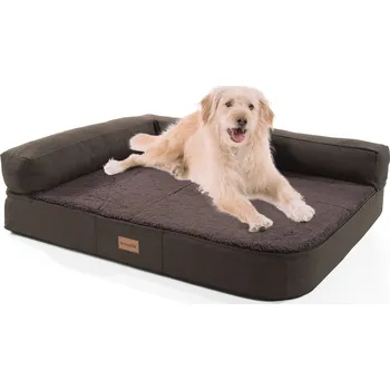 Pelíšek pro psa Brunolie Odin M 100 x 12 x 80 cm tmavě hnědý