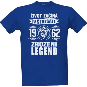 Pánské tričko Tričko s potiskem Zrození legend 1965 bílý tisk pánské