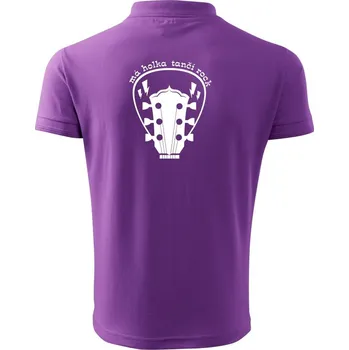 Pánská košile Má holka tančí rock - Polokošile pánská Pique Polo 203 - S ( Fialová )