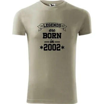 Pánské tričko Legends are born in 2002 - Viper FIT - Pánské zůžené tričko - L ( Light khaki )