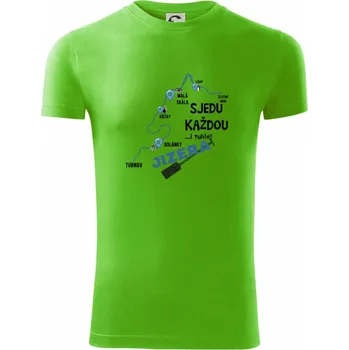 Pánské tričko Sjedu každou - Jizera - Viper FIT - Pánské zůžené tričko - L ( Apple Green )