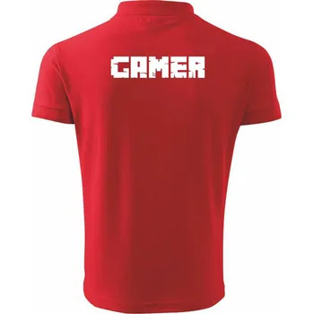 Pánská košile Gamer nápis - Polokošile pánská Pique Polo 203 - 4XL ( Červená )